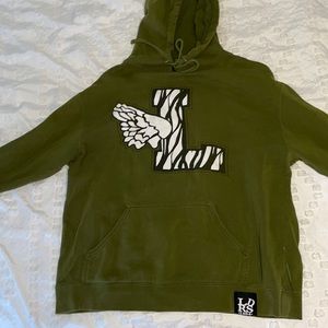 LEADERS Men’s Hoodie in Green, Size Large.